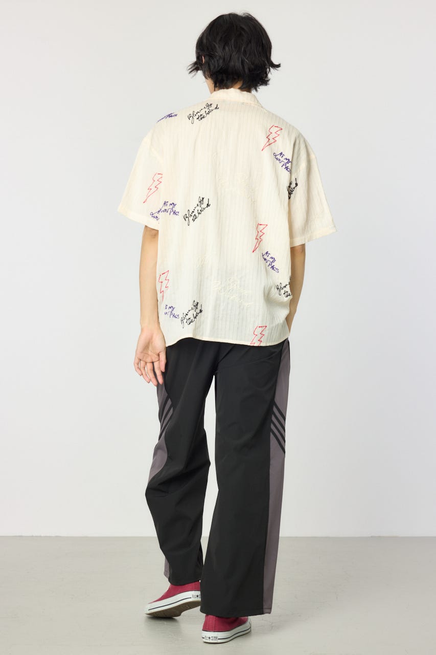 エンブロイダリーレタードシャツ IVOY L