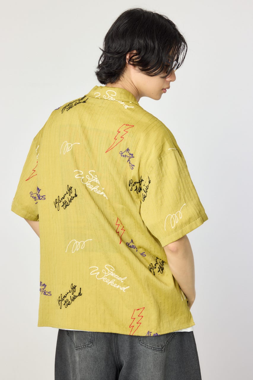 エンブロイダリーレタードシャツ MST M