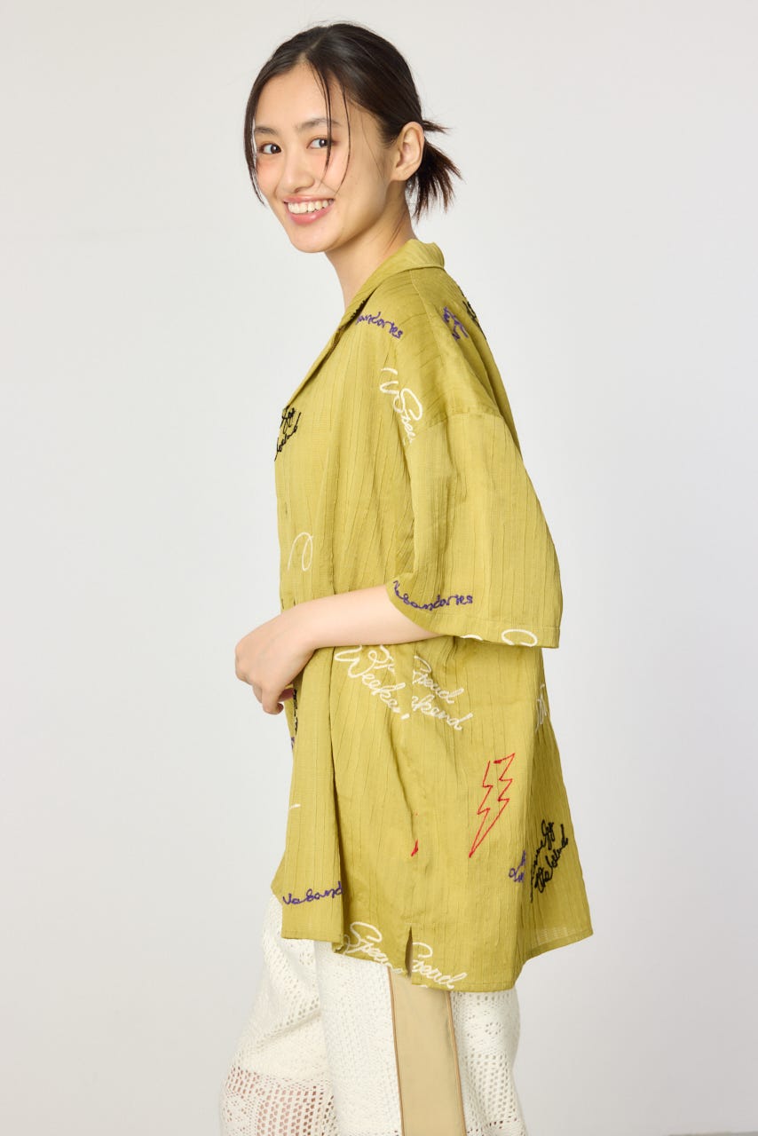 エンブロイダリーレタードシャツ MST M