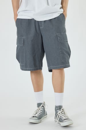ライトデニムカーゴショーツ