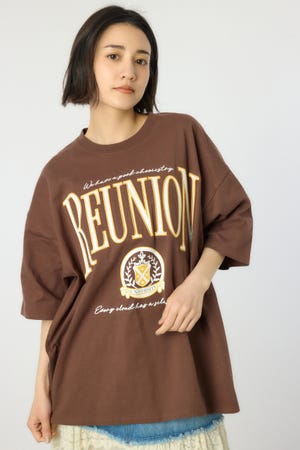 アップリケカレッジロゴTシャツ