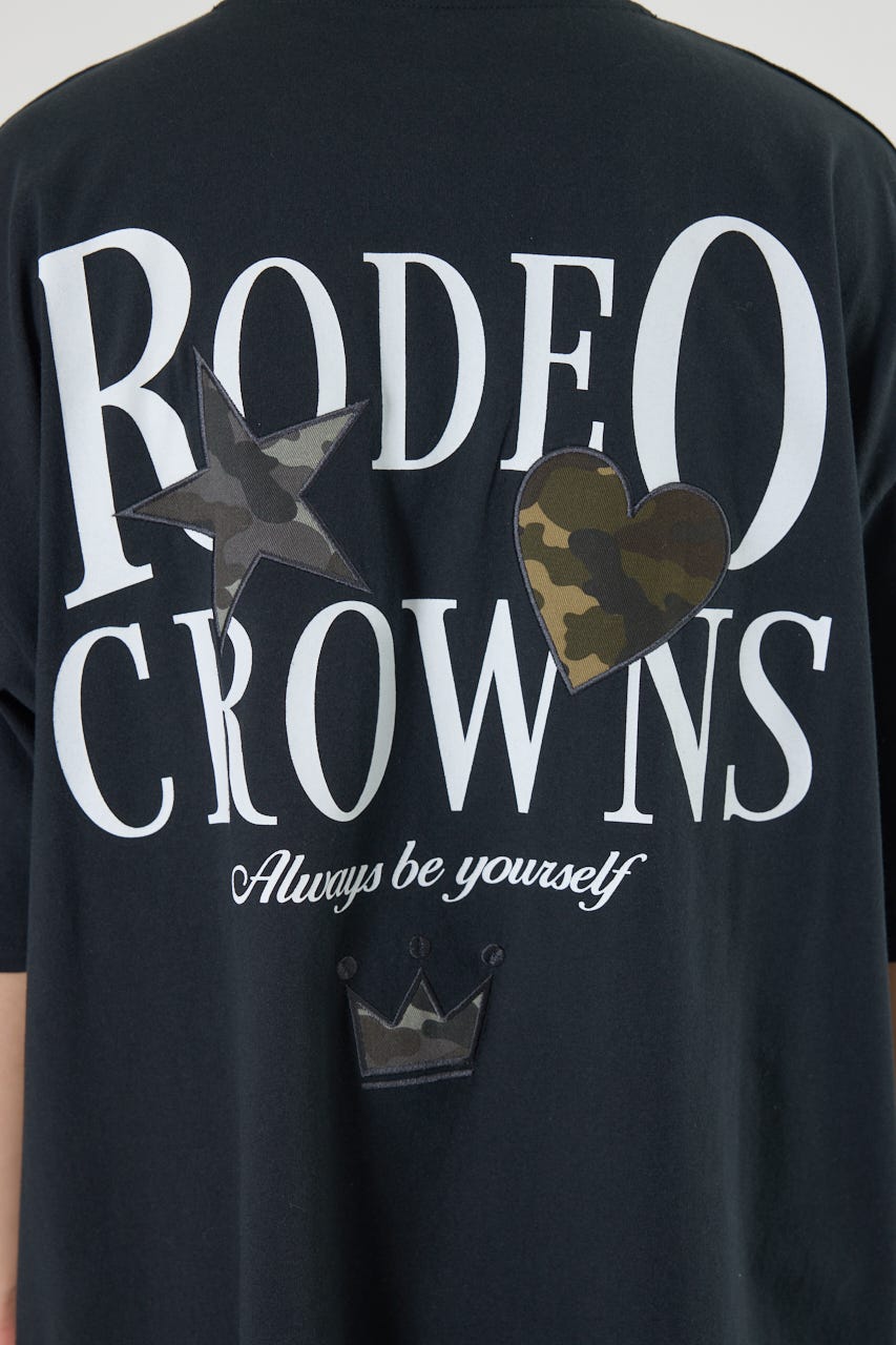 RODEO CROWNS WIDE BOWL | カモフラアップリケTシャツ (Tシャツ