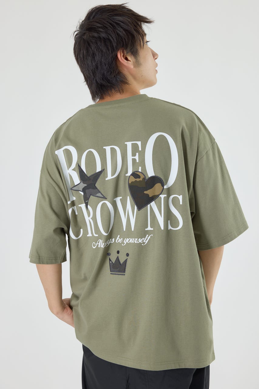 Tシャツ・カットソー ROHE RODEO CROWNS WIDE BOWL | カモフラアップリケTシャツ (Tシャツ