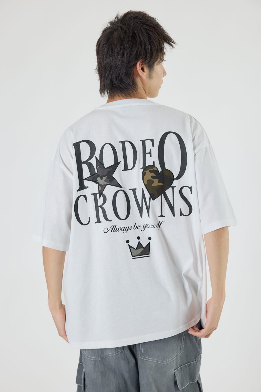 エルスコルチョとMMR おまけあり RODEO CROWNS WIDE BOWL | カモフラアップリケTシャツ (Tシャツ