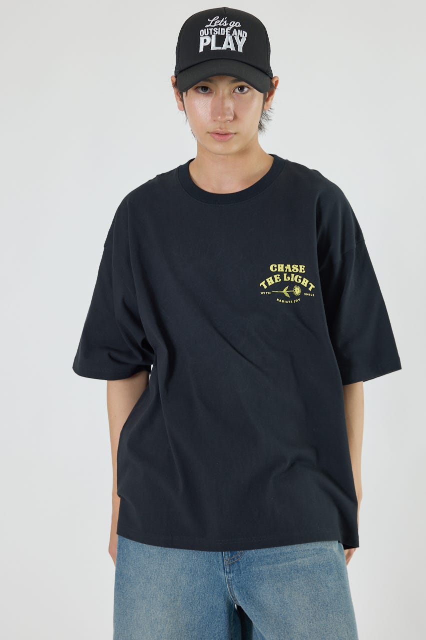 RODEO CROWNS ブラックTシャツ フリーサイズ RODEO CROWNS WIDE BOWL | クラウン ハーフトーン Tシャツ (T