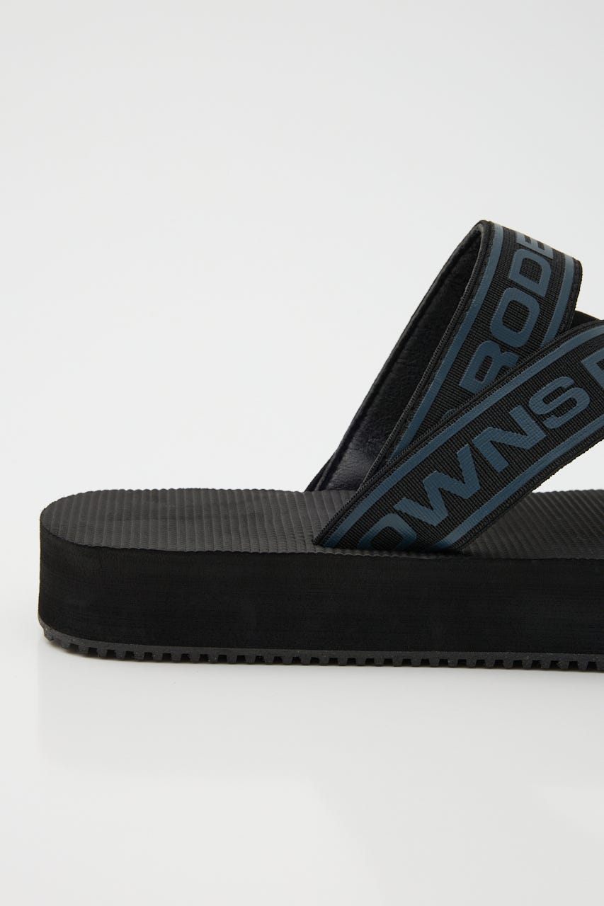 MENS ラバーテープサンダル 柄BLK L