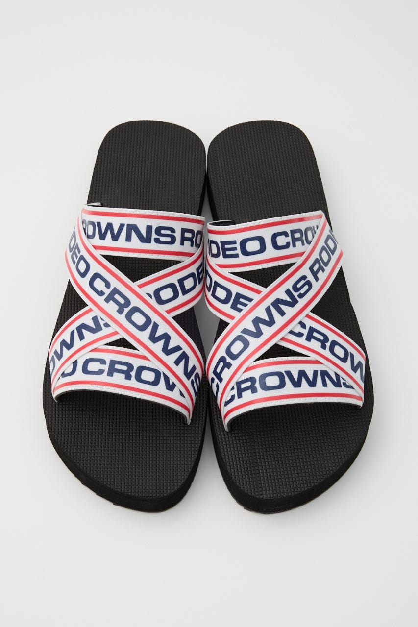 MENS ラバーテープサンダル 柄WHT M