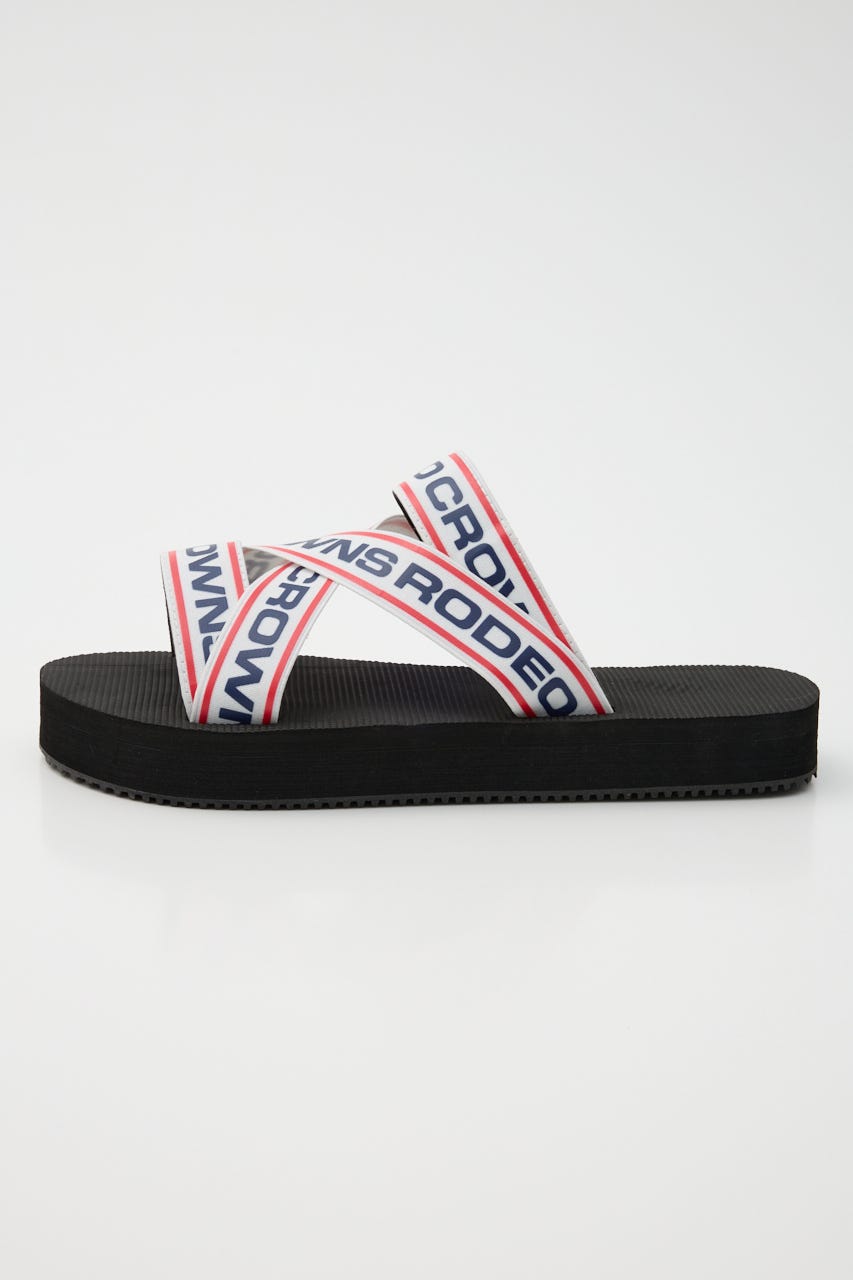 MENS ラバーテープサンダル 柄WHT M