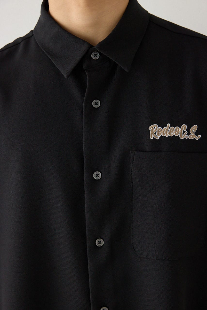 COOLMAX(R)ファブリック製・コールパッチシャツ BLK M