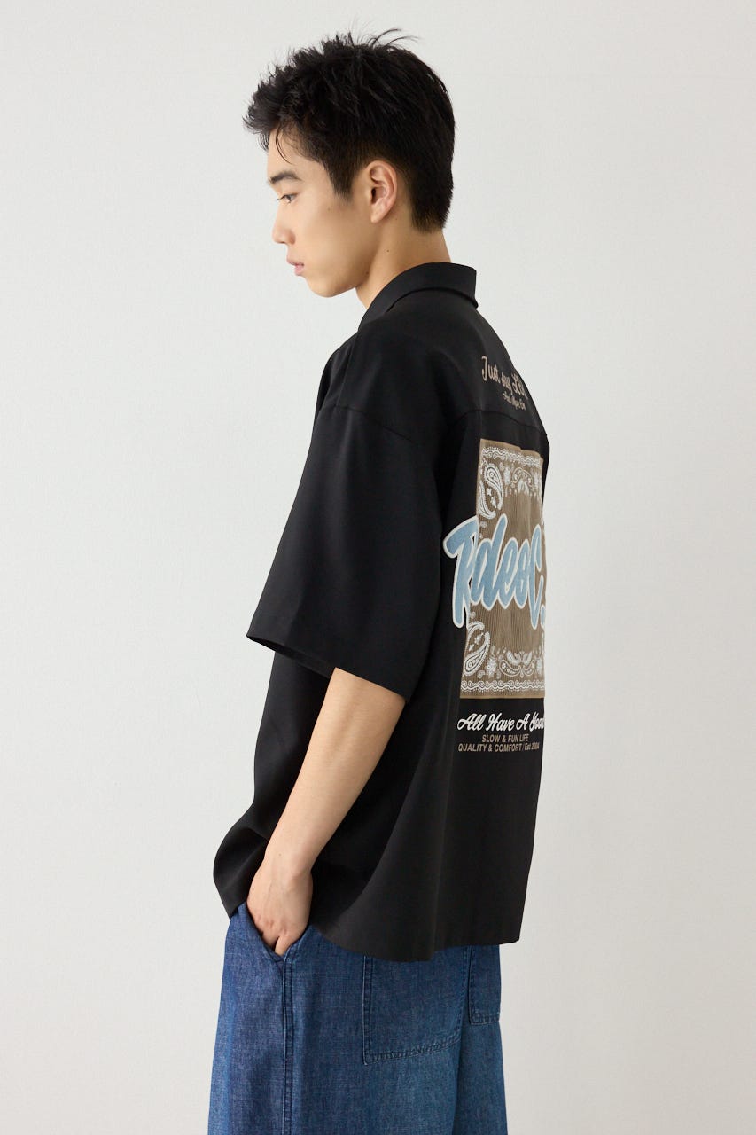 COOLMAX(R)ファブリック製・コールパッチシャツ BLK M