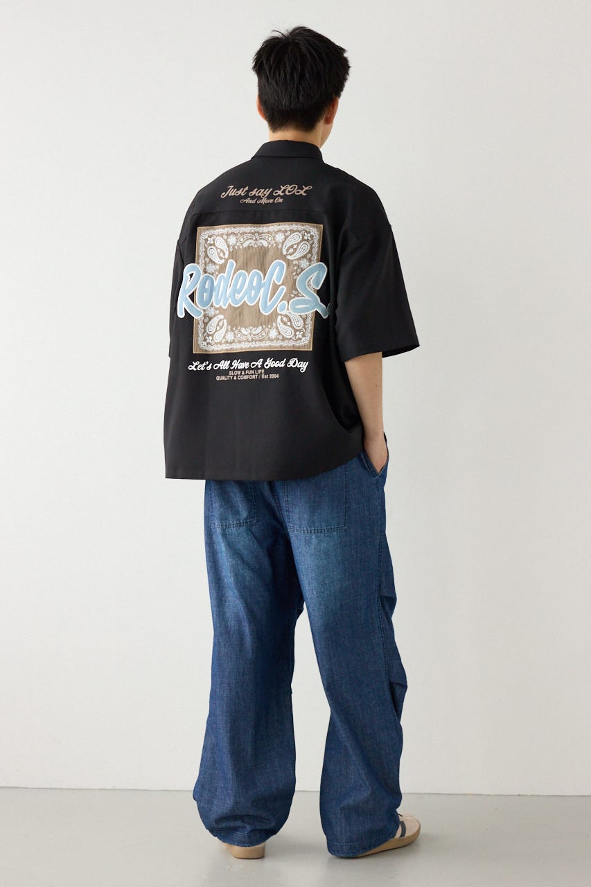 COOLMAX(R)ファブリック製・コールパッチシャツ BLK M