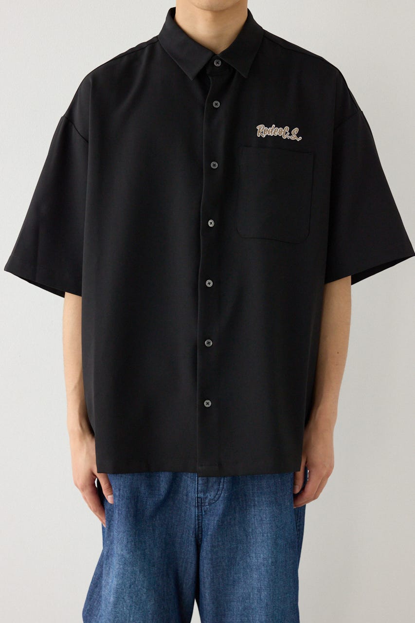 COOLMAX(R)ファブリック製・コールパッチシャツ BLK M
