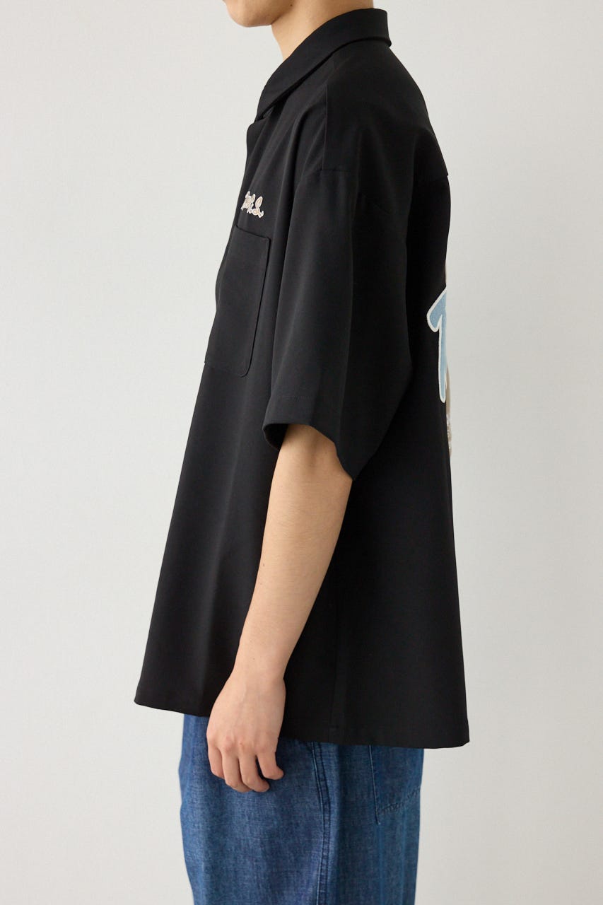 COOLMAX(R)ファブリック製・コールパッチシャツ BLK M