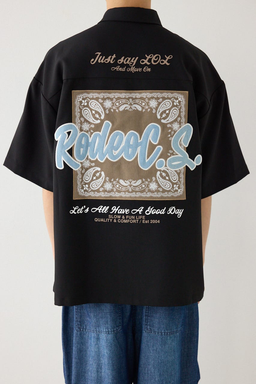 COOLMAX(R)ファブリック製・コールパッチシャツ BLK M