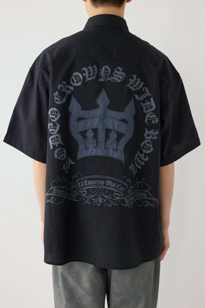 COOLMAX(R)ファブリック製・BLKletterシャツ BLK L