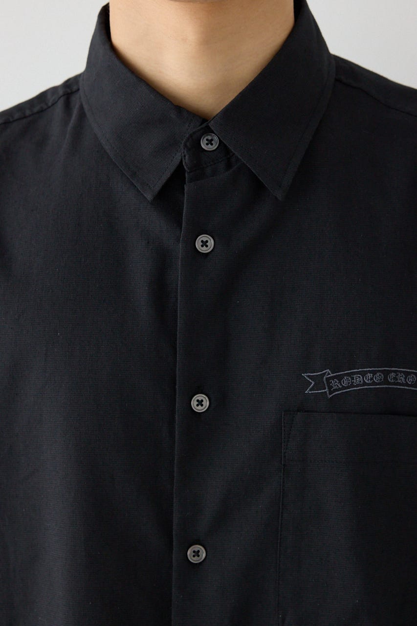 COOLMAX(R)ファブリック製・BLKletterシャツ BLK L