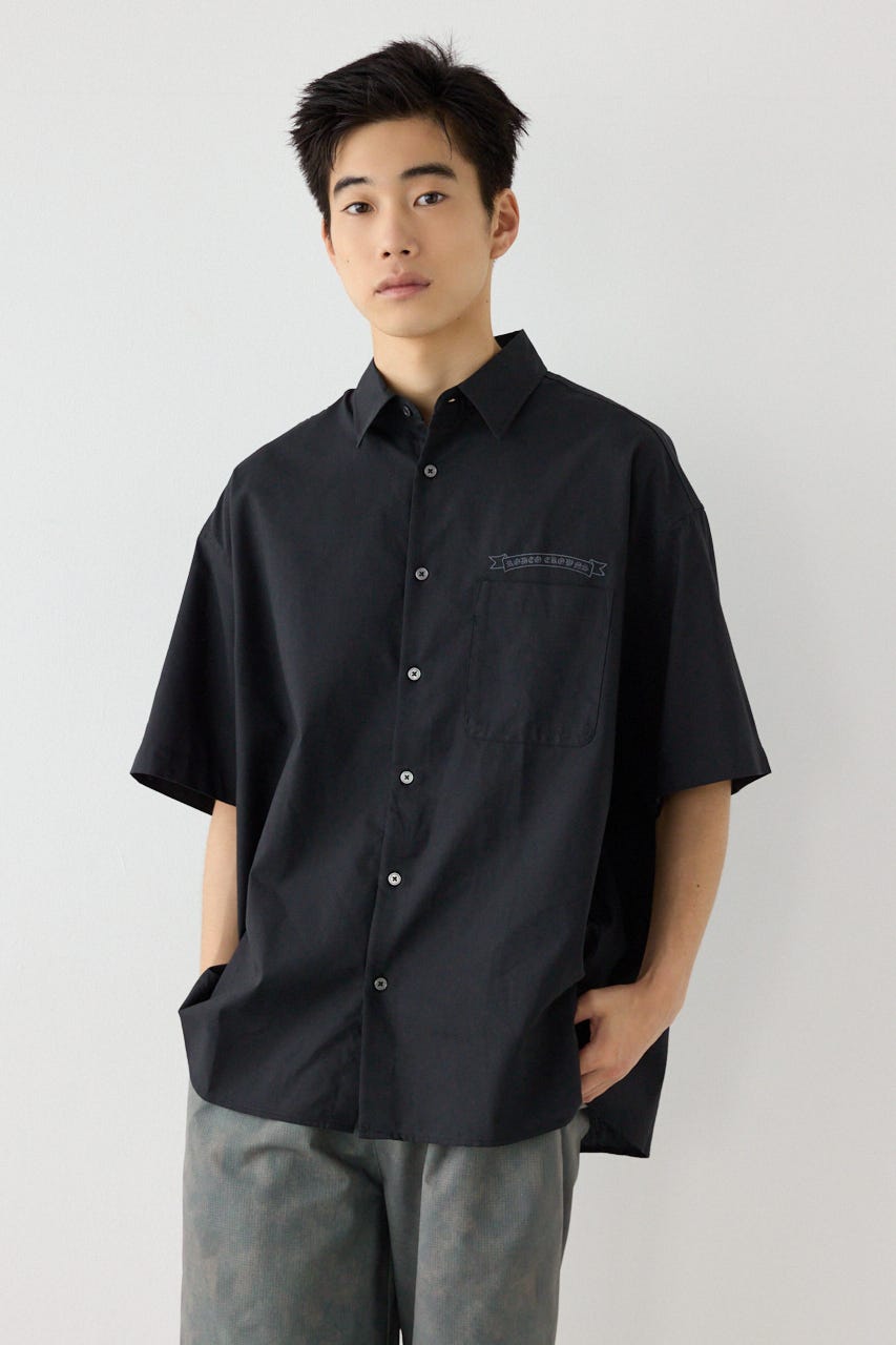 COOLMAX(R)ファブリック製・BLKletterシャツ BLK L