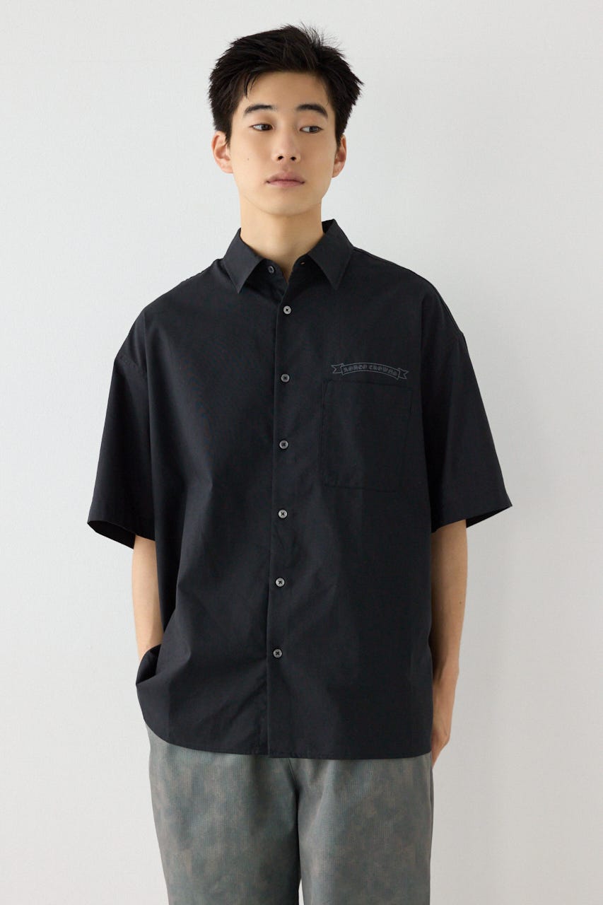 COOLMAX(R)ファブリック製・BLKletterシャツ BLK L