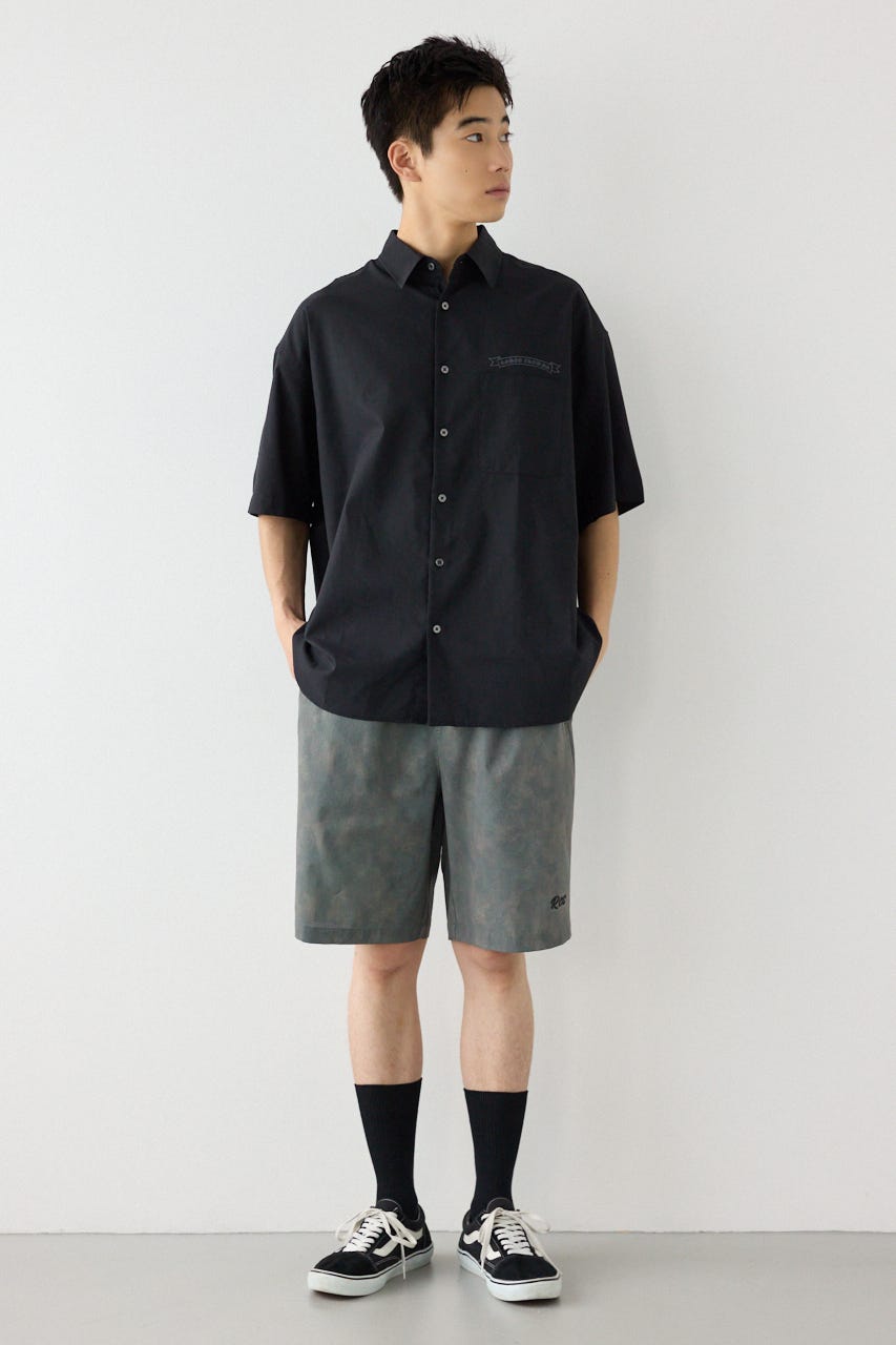 COOLMAX(R)ファブリック製・BLKletterシャツ BLK L