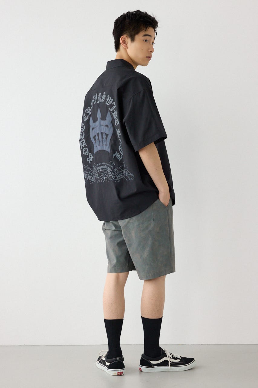COOLMAX(R)ファブリック製・BLKletterシャツ BLK L