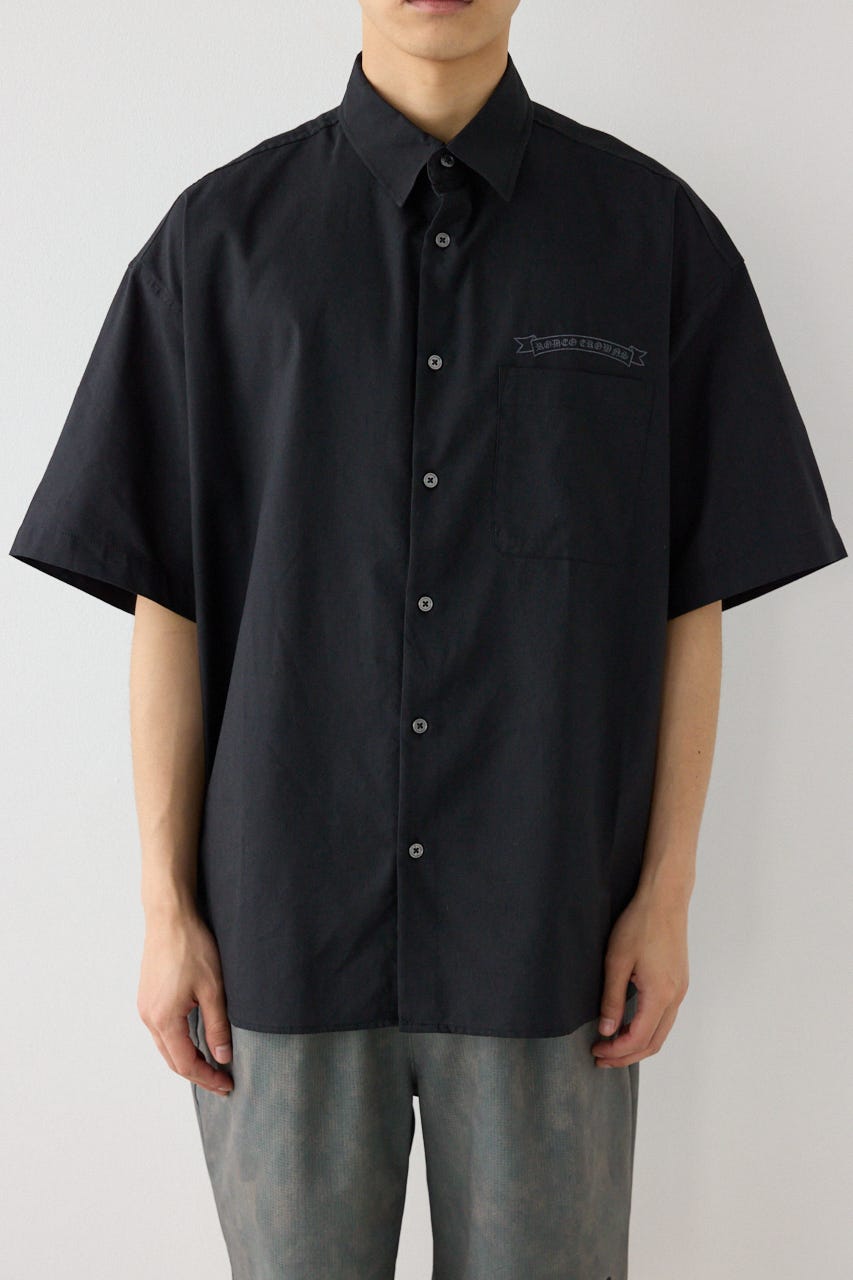 COOLMAX(R)ファブリック製・BLKletterシャツ BLK L