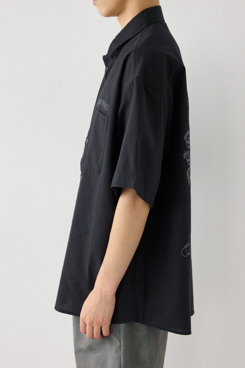 COOLMAX(R)ファブリック製・BLKletterシャツ BLK L
