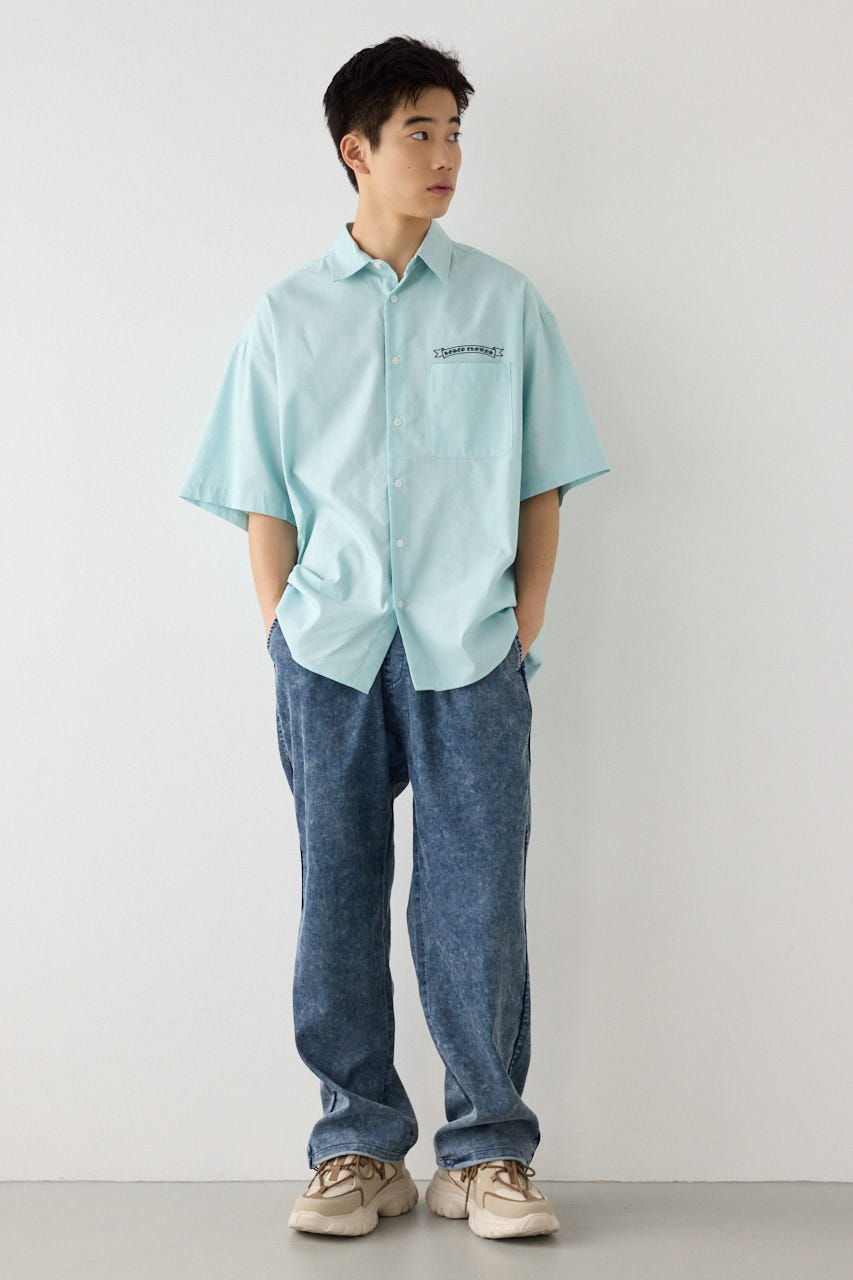 COOLMAX(R)ファブリック製・BLKletterシャツ MINT M
