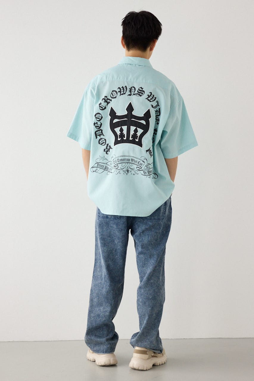 COOLMAX(R)ファブリック製・BLKletterシャツ MINT M
