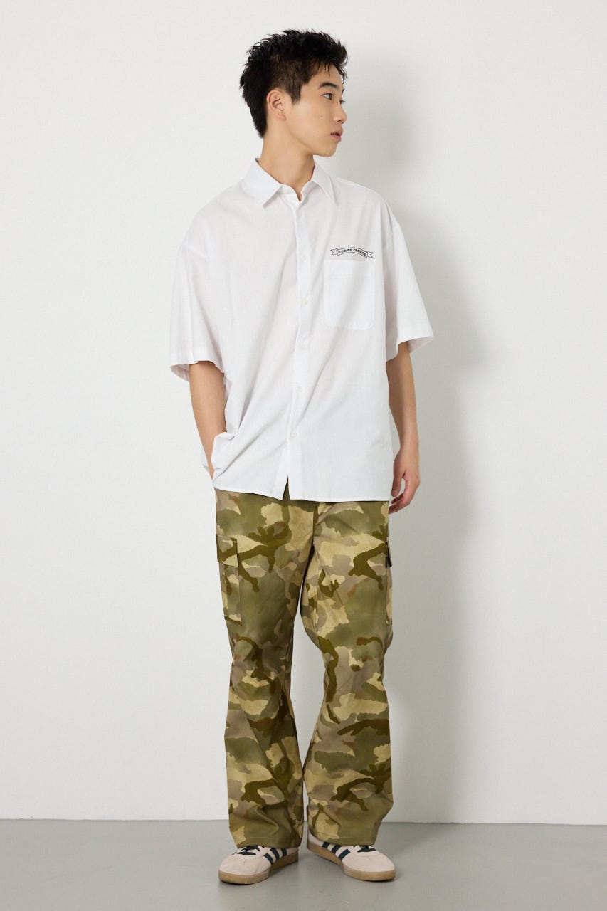 COOLMAX(R)ファブリック製・BLKletterシャツ WHT L