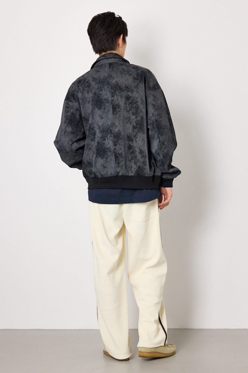 Unevenフェイクレザーブルゾン C.GRY M