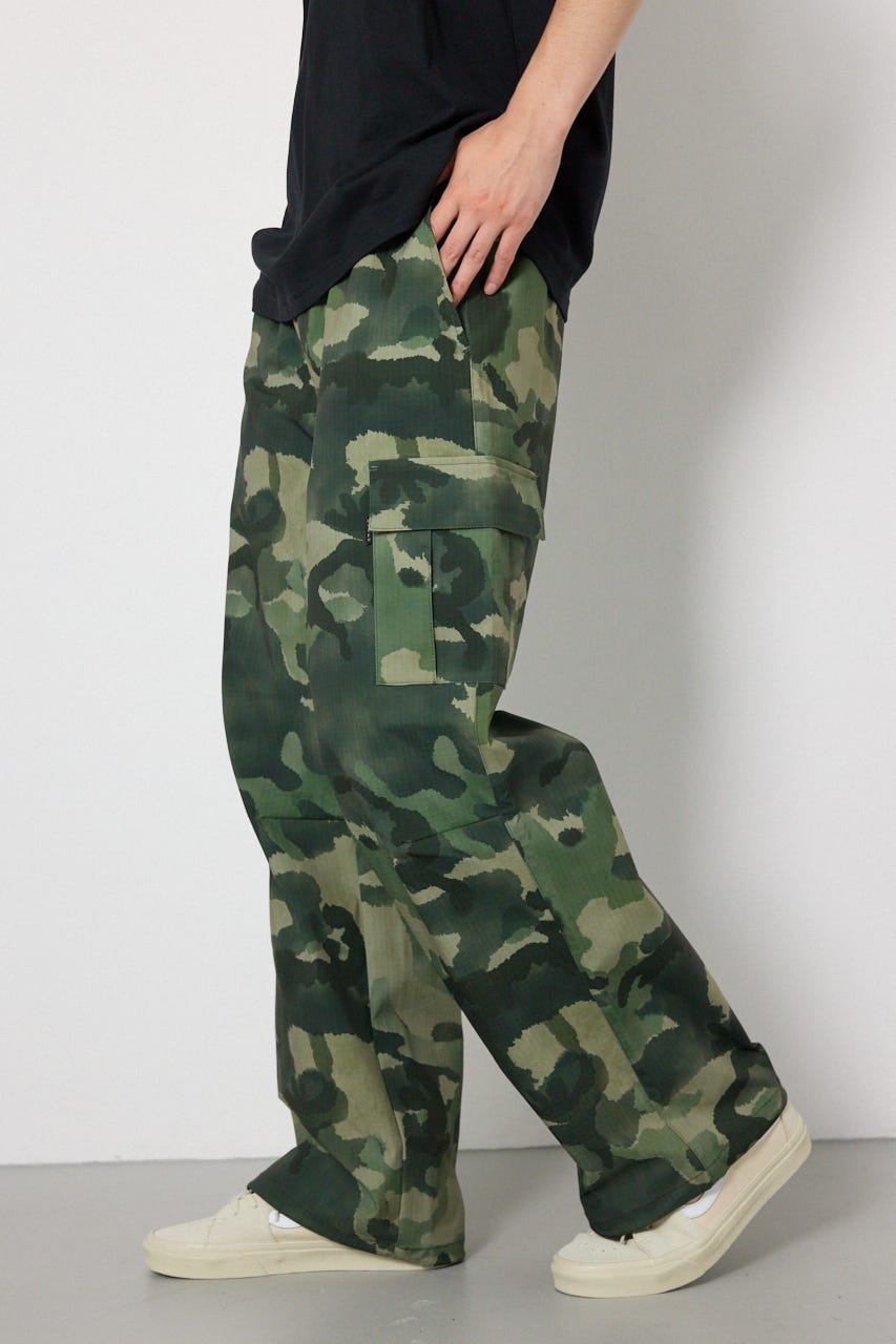 ストレッチリップカーゴパンツ 柄KHA M