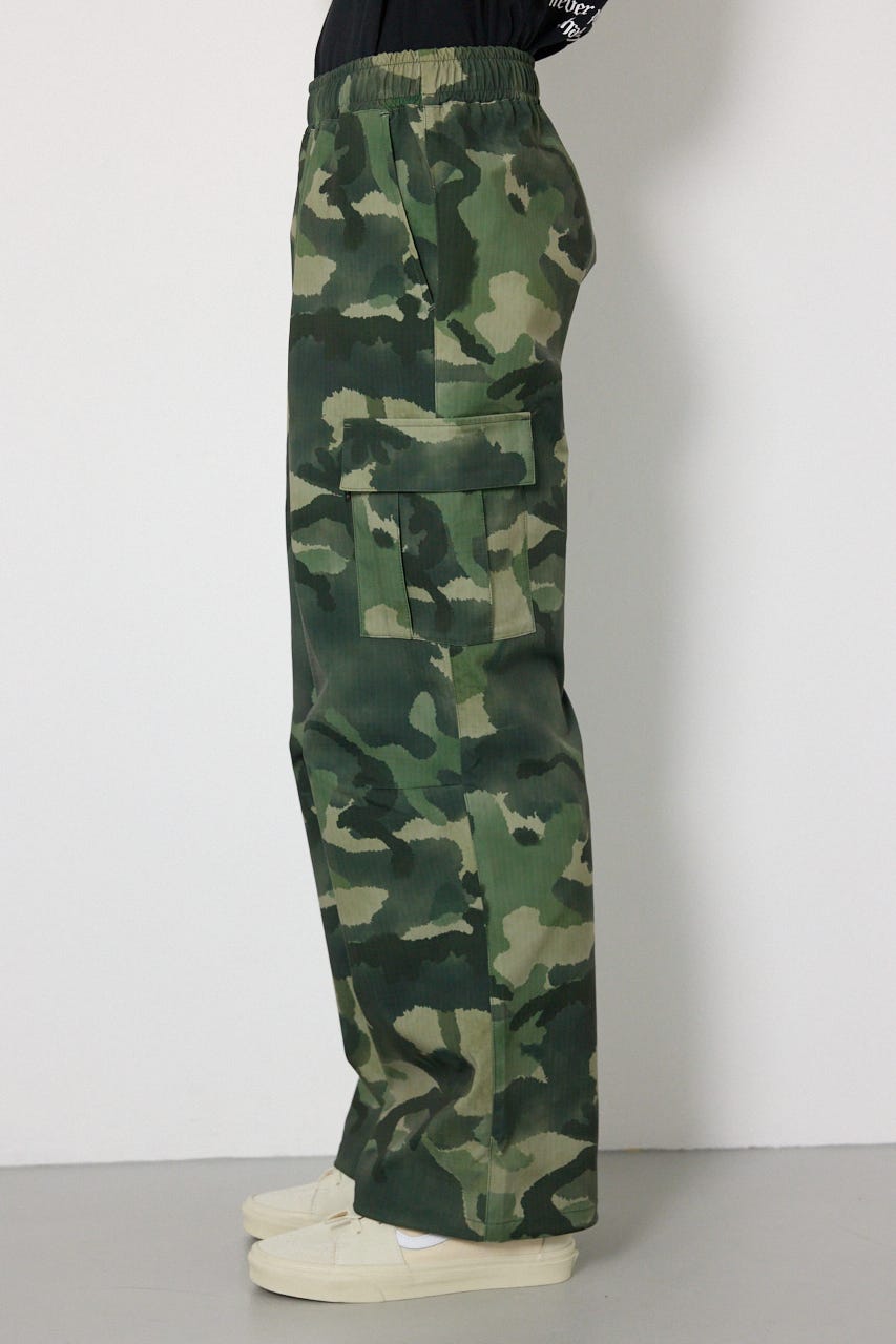 ストレッチリップカーゴパンツ 柄KHA M