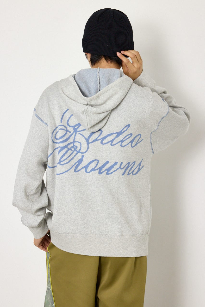 スウェットライクハーフzipフーディー L/T.GRY M
