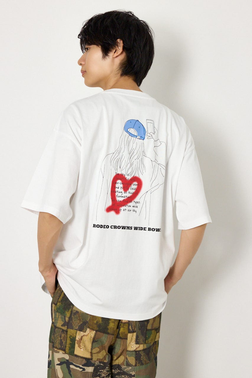 フィットガールTシャツ O/WHT L