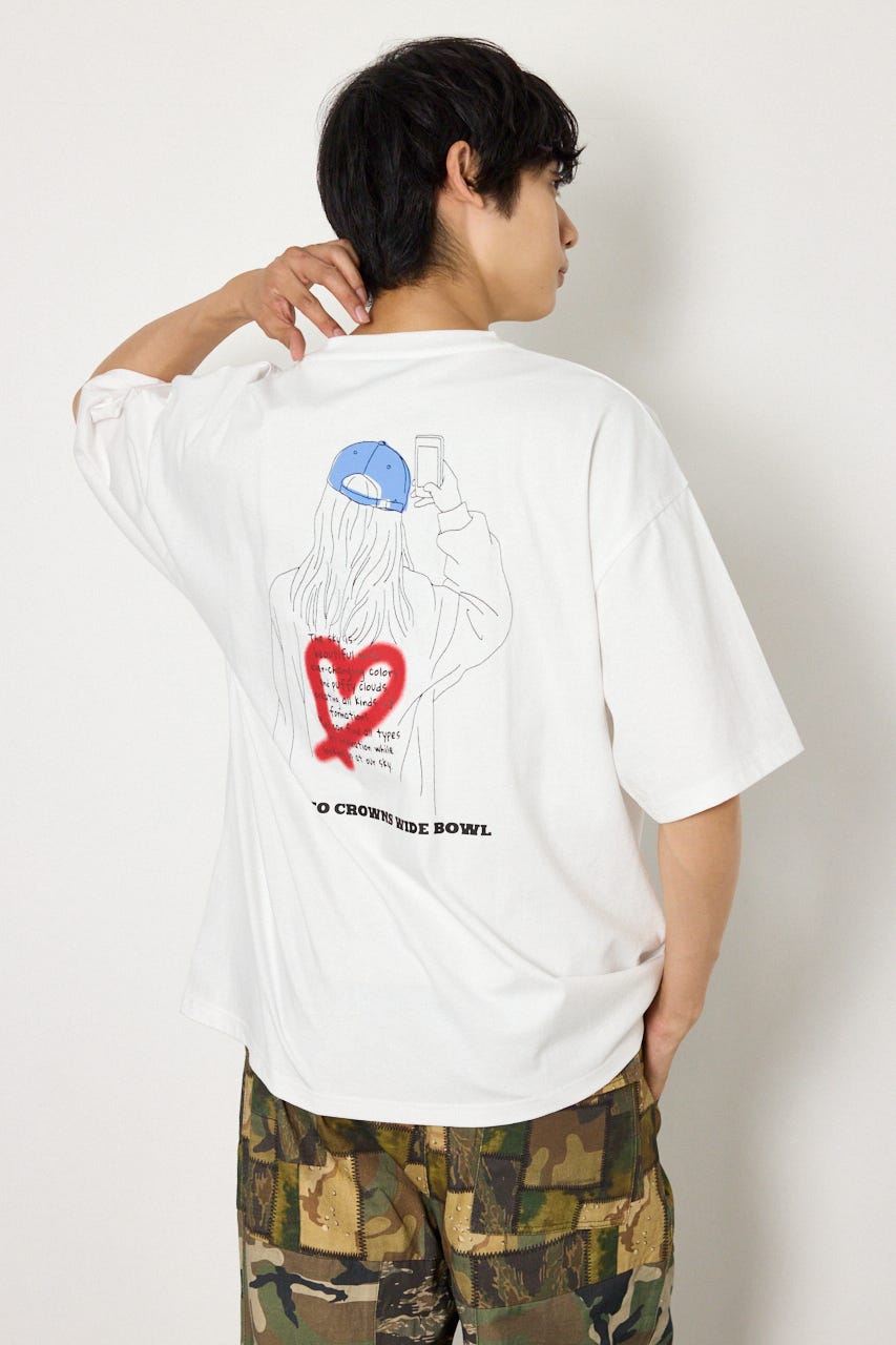 フィットガールTシャツ O/WHT L