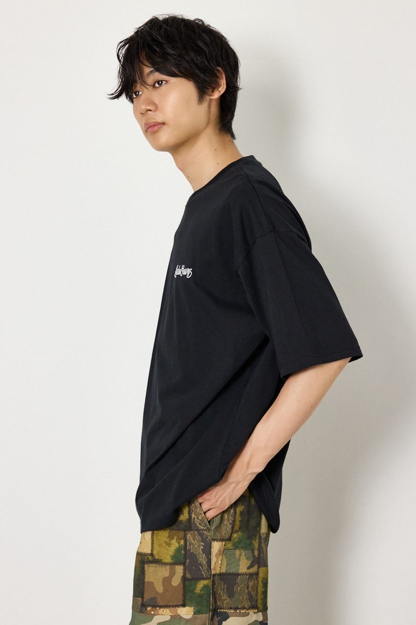 カモフラアップリケTシャツ BLK M