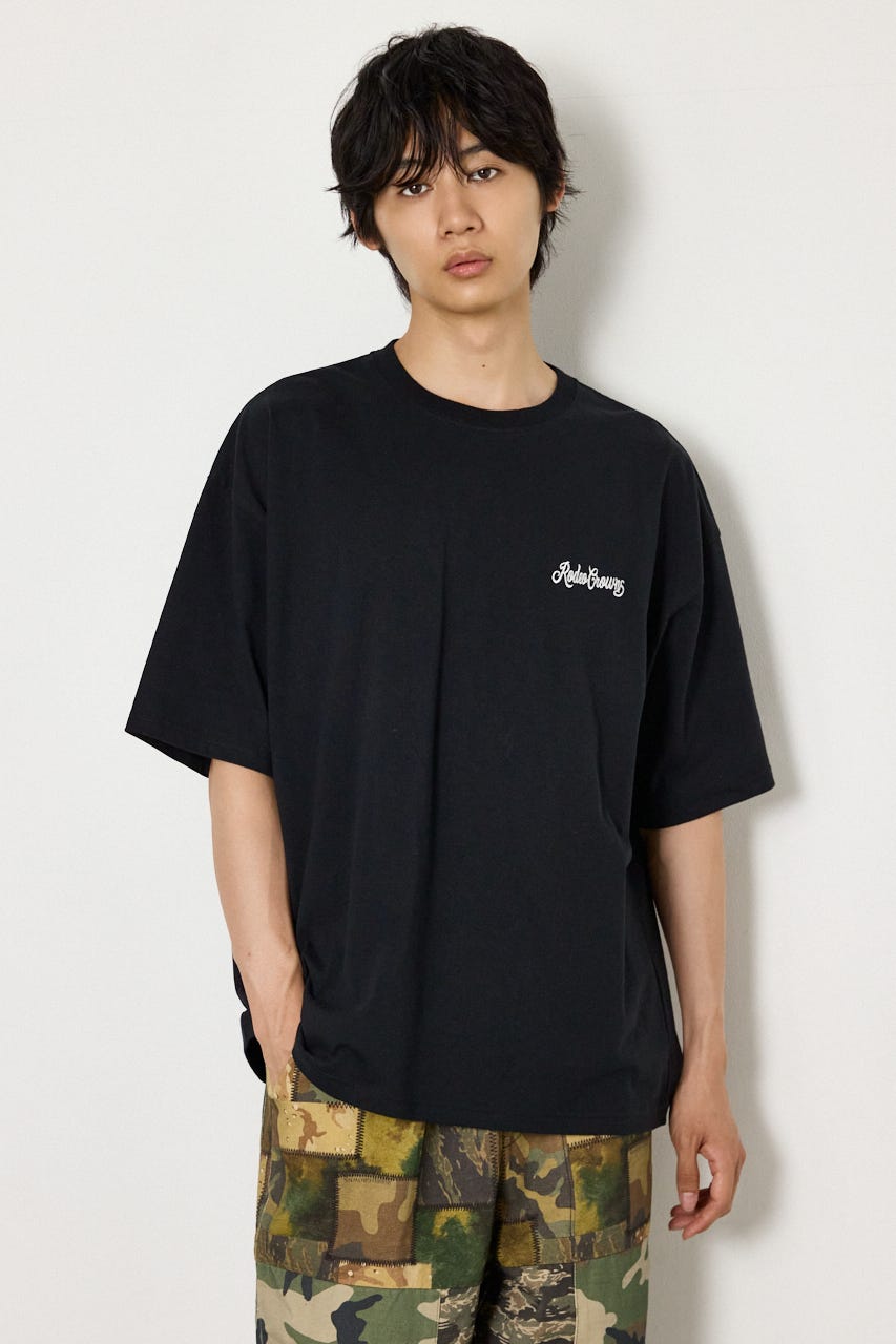 カモフラアップリケTシャツ BLK M