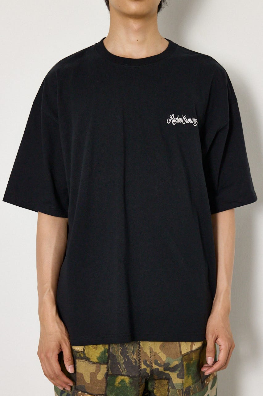 カモフラアップリケTシャツ BLK M