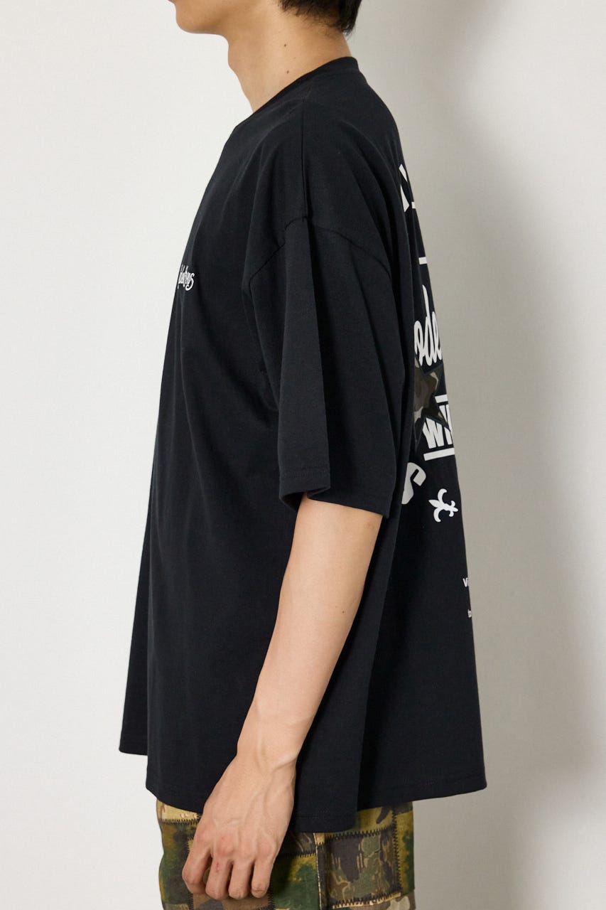 カモフラアップリケTシャツ BLK M