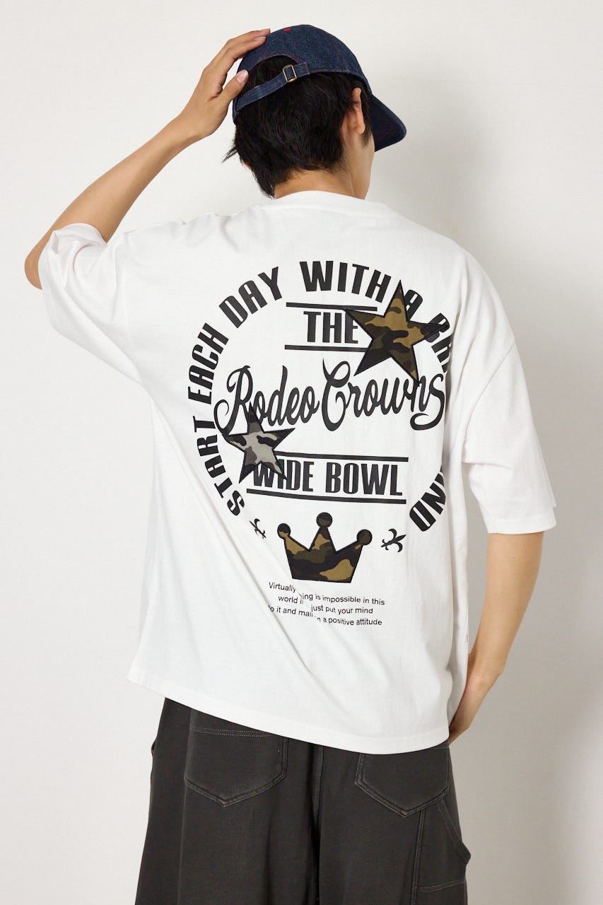 カモフラアップリケTシャツ O/WHT M