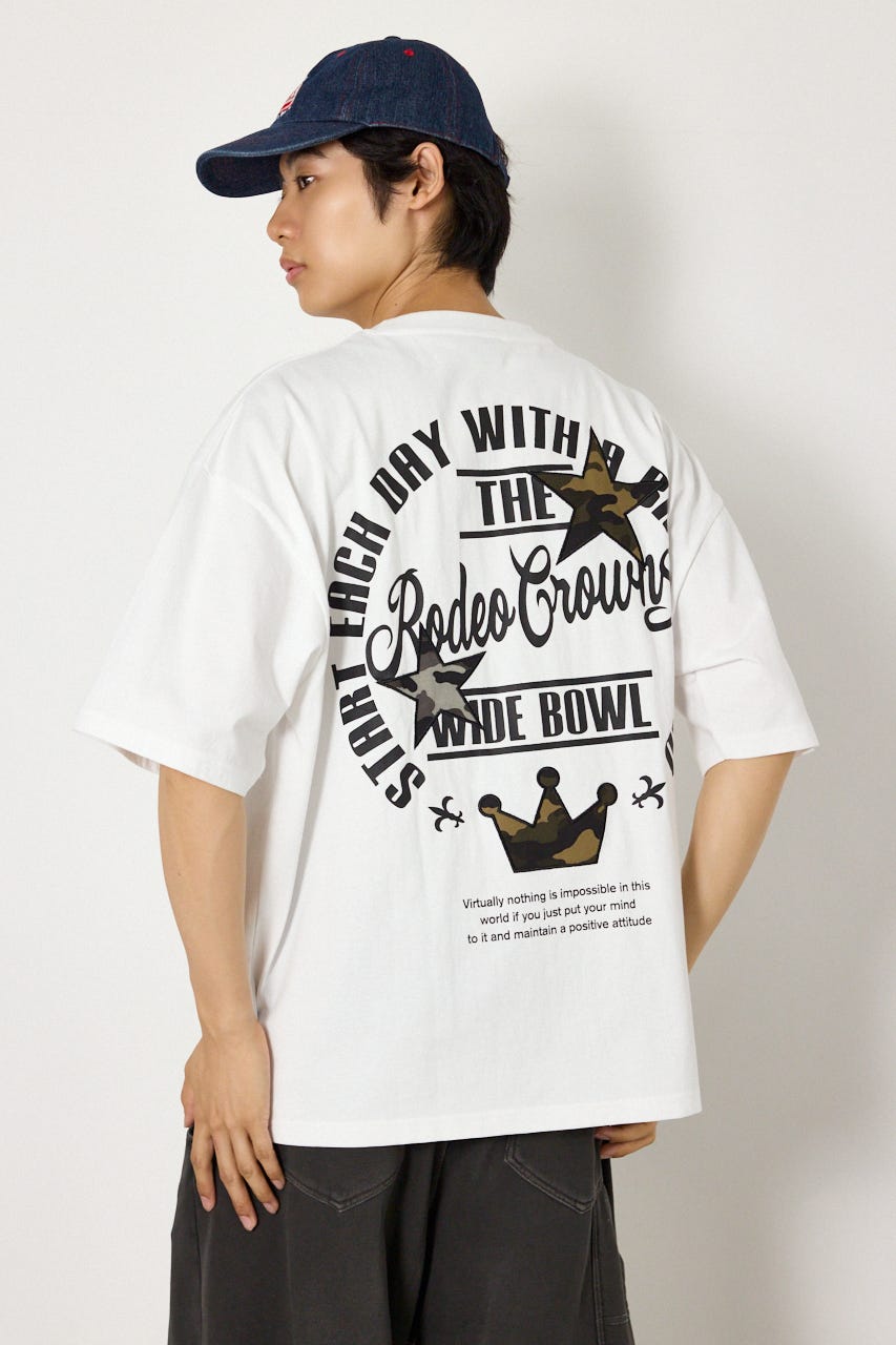 カモフラアップリケTシャツ O/WHT M