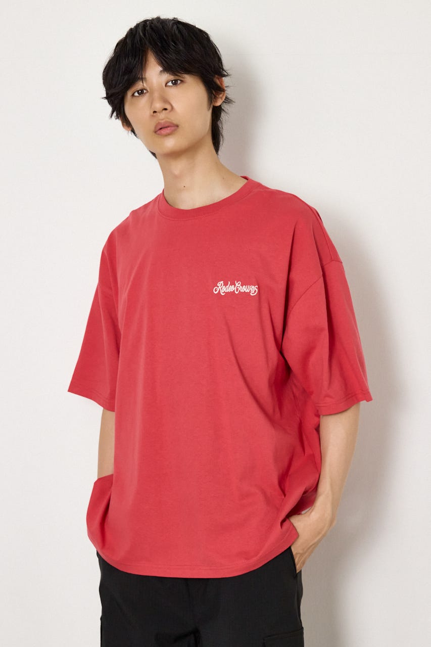 カモフラアップリケTシャツ RED M