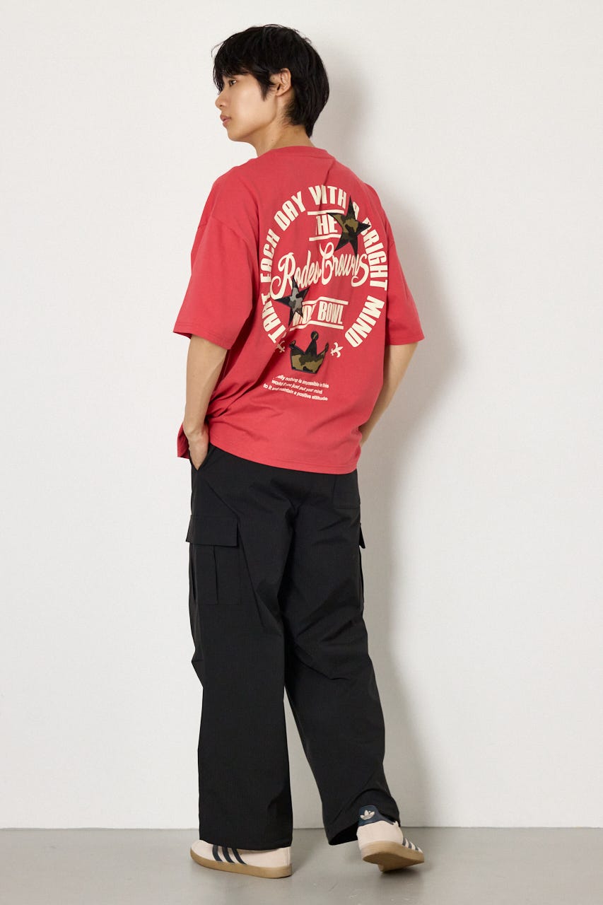 カモフラアップリケTシャツ RED M