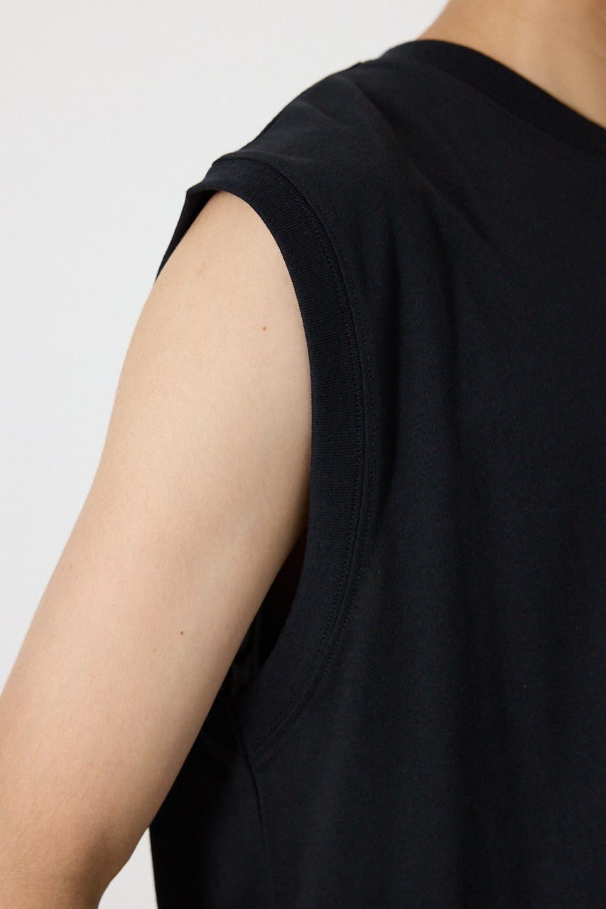 Blackletterノースリーブトップス BLK M