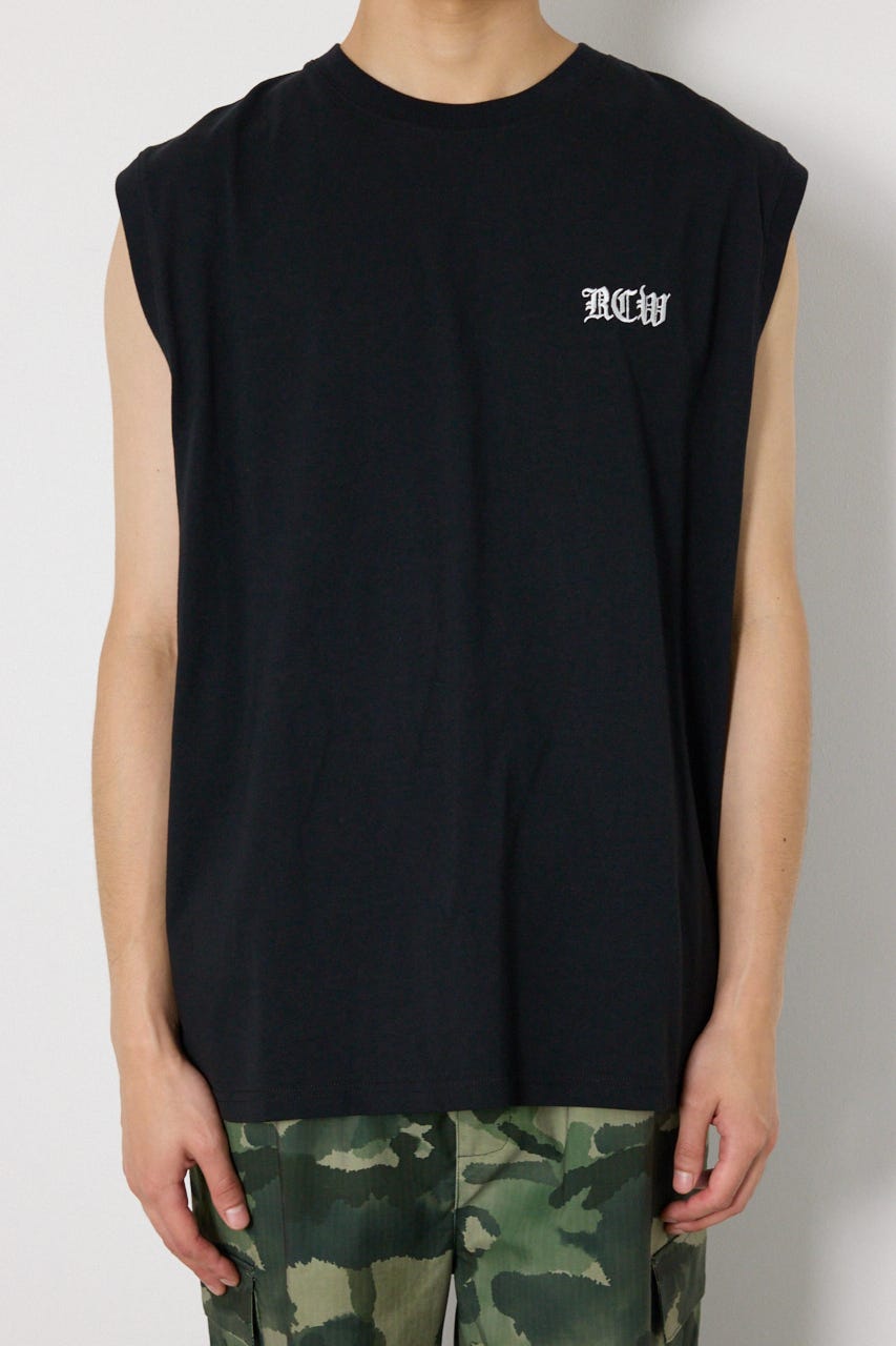 Blackletterノースリーブトップス BLK M