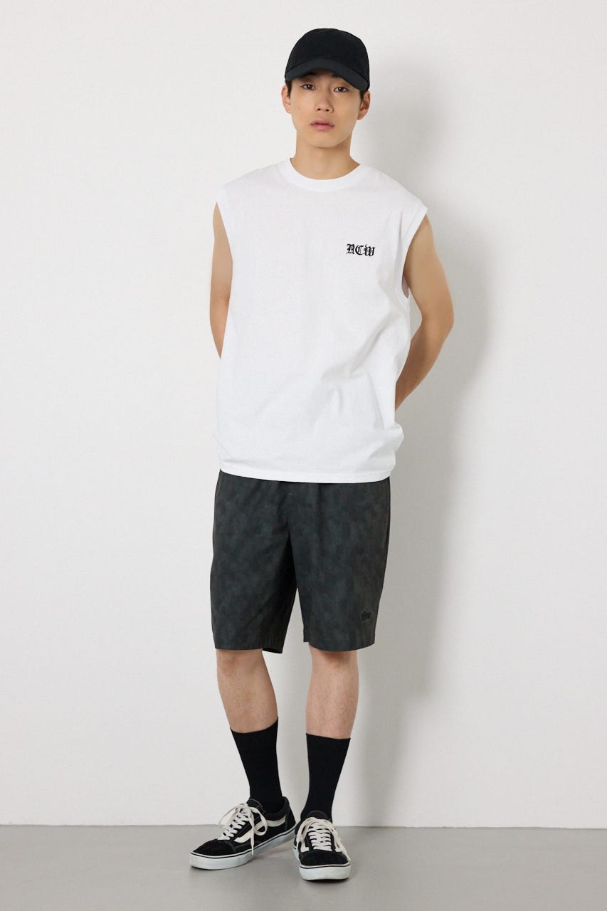 Blackletterノースリーブトップス WHT L