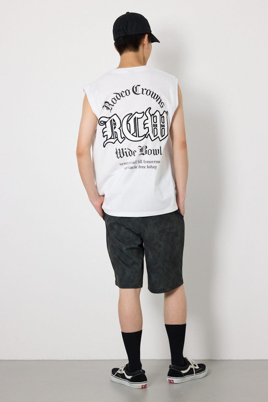 Blackletterノースリーブトップス WHT L