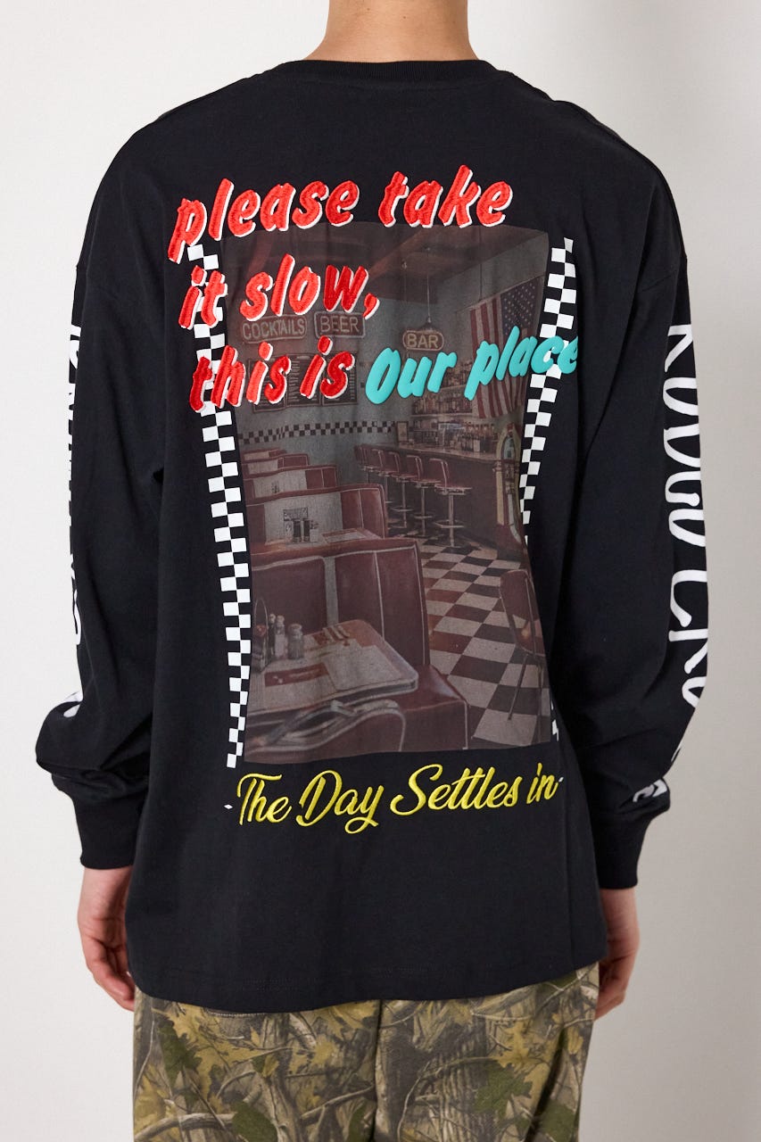 diner 長袖Tシャツ BLK M