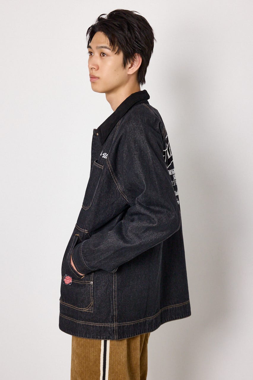 レイルロードデニムジャケット BLK L