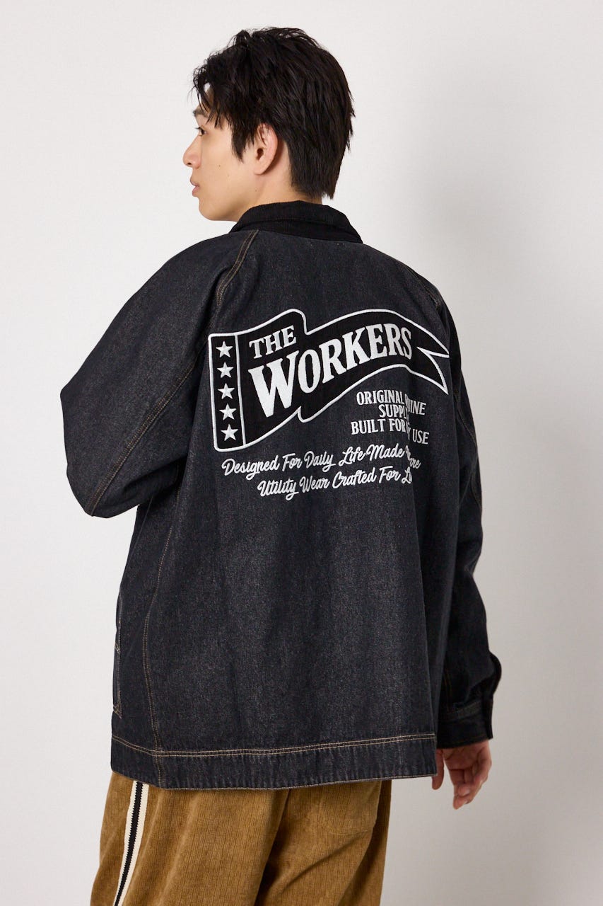 レイルロードデニムジャケット BLK L